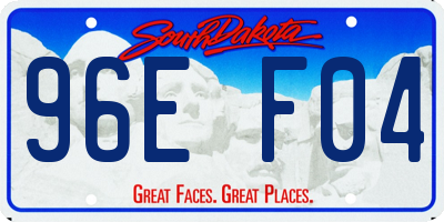 SD license plate 96EF04