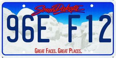 SD license plate 96EF12