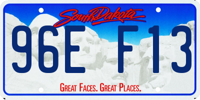 SD license plate 96EF13