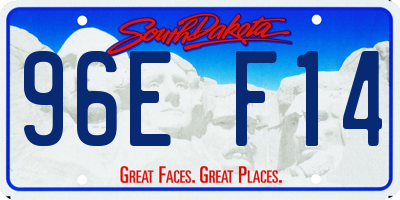 SD license plate 96EF14