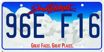 SD license plate 96EF16