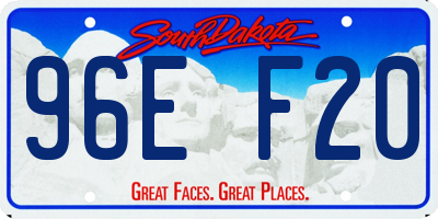 SD license plate 96EF20