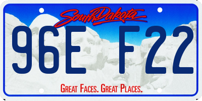 SD license plate 96EF22