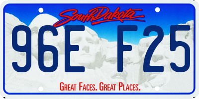 SD license plate 96EF25