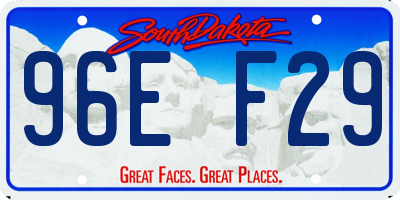 SD license plate 96EF29