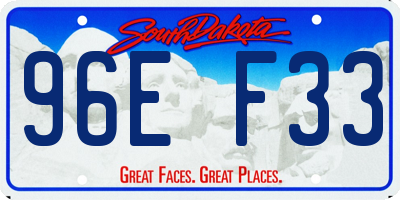 SD license plate 96EF33