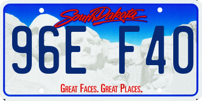 SD license plate 96EF40