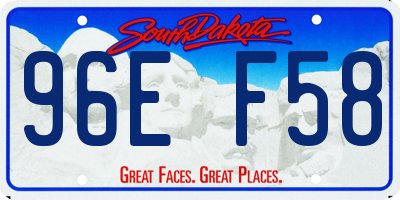 SD license plate 96EF58