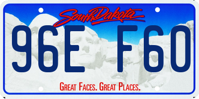 SD license plate 96EF60