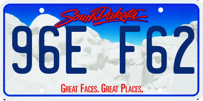 SD license plate 96EF62