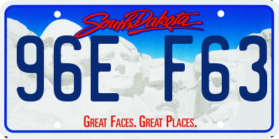 SD license plate 96EF63
