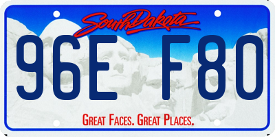 SD license plate 96EF80