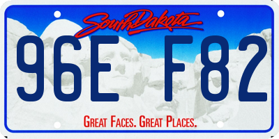 SD license plate 96EF82