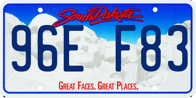 SD license plate 96EF83