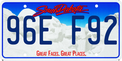 SD license plate 96EF92