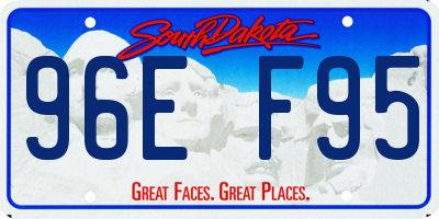 SD license plate 96EF95