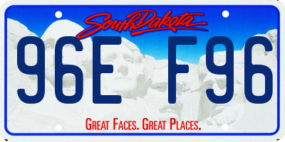 SD license plate 96EF96