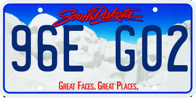 SD license plate 96EG02