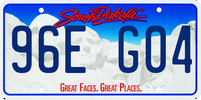 SD license plate 96EG04