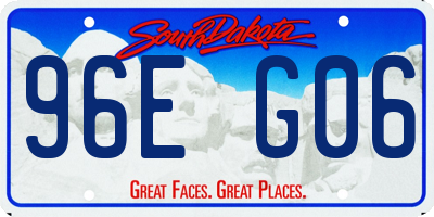 SD license plate 96EG06