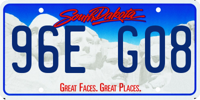 SD license plate 96EG08