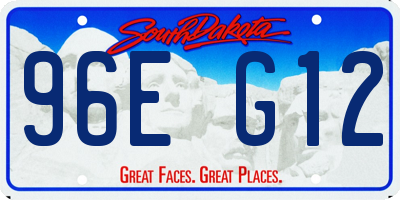 SD license plate 96EG12