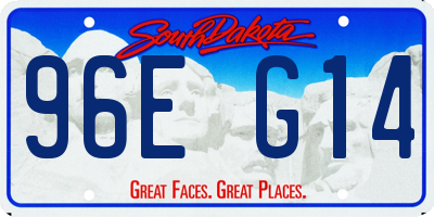 SD license plate 96EG14