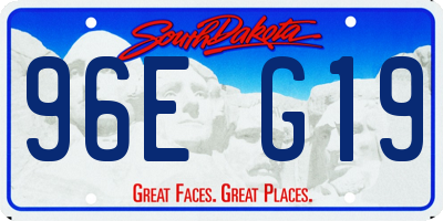 SD license plate 96EG19