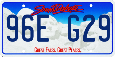 SD license plate 96EG29