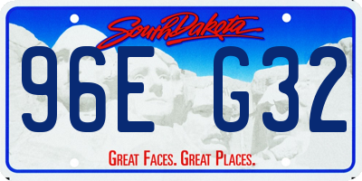 SD license plate 96EG32