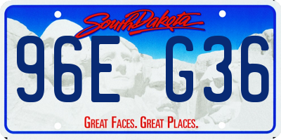 SD license plate 96EG36