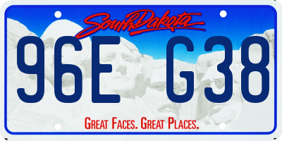 SD license plate 96EG38