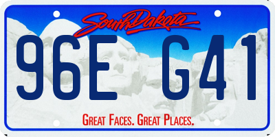 SD license plate 96EG41