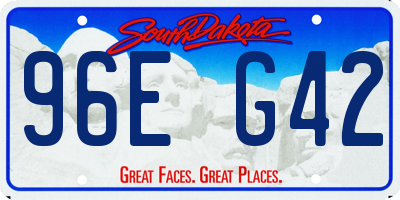 SD license plate 96EG42