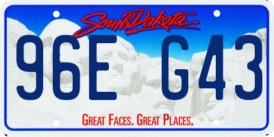 SD license plate 96EG43