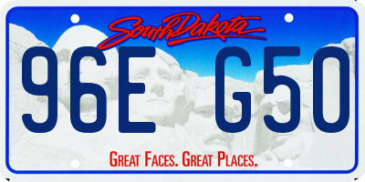SD license plate 96EG50