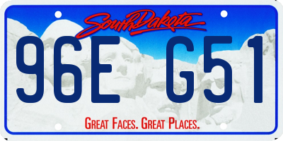 SD license plate 96EG51