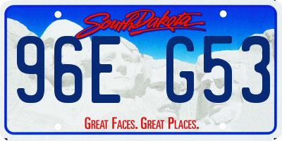 SD license plate 96EG53