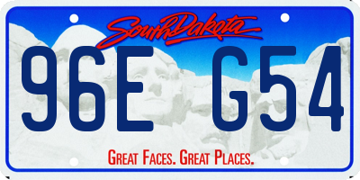 SD license plate 96EG54