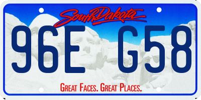 SD license plate 96EG58