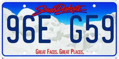 SD license plate 96EG59