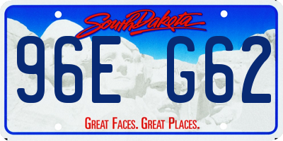 SD license plate 96EG62