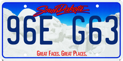 SD license plate 96EG63