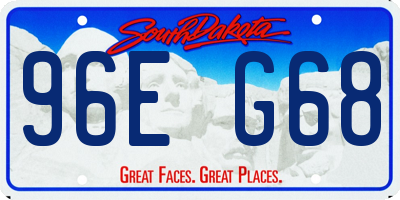 SD license plate 96EG68