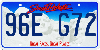 SD license plate 96EG72