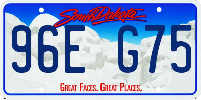 SD license plate 96EG75