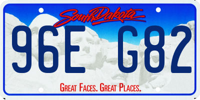 SD license plate 96EG82