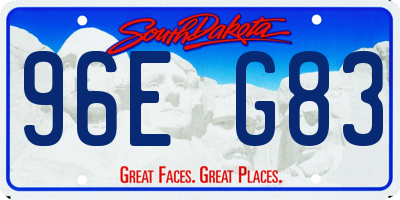 SD license plate 96EG83