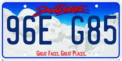 SD license plate 96EG85