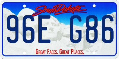 SD license plate 96EG86